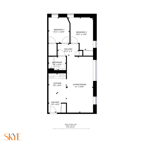 bedroom floor plan | luxury apartments in brooklyn heights | the mille brookhaven
